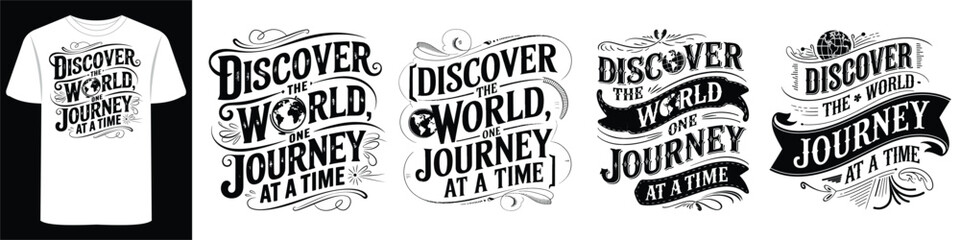 Coastal T-Shirt Design with Adventure Icons