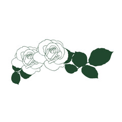 simple rose crown design