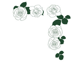 simple corner rose illustration