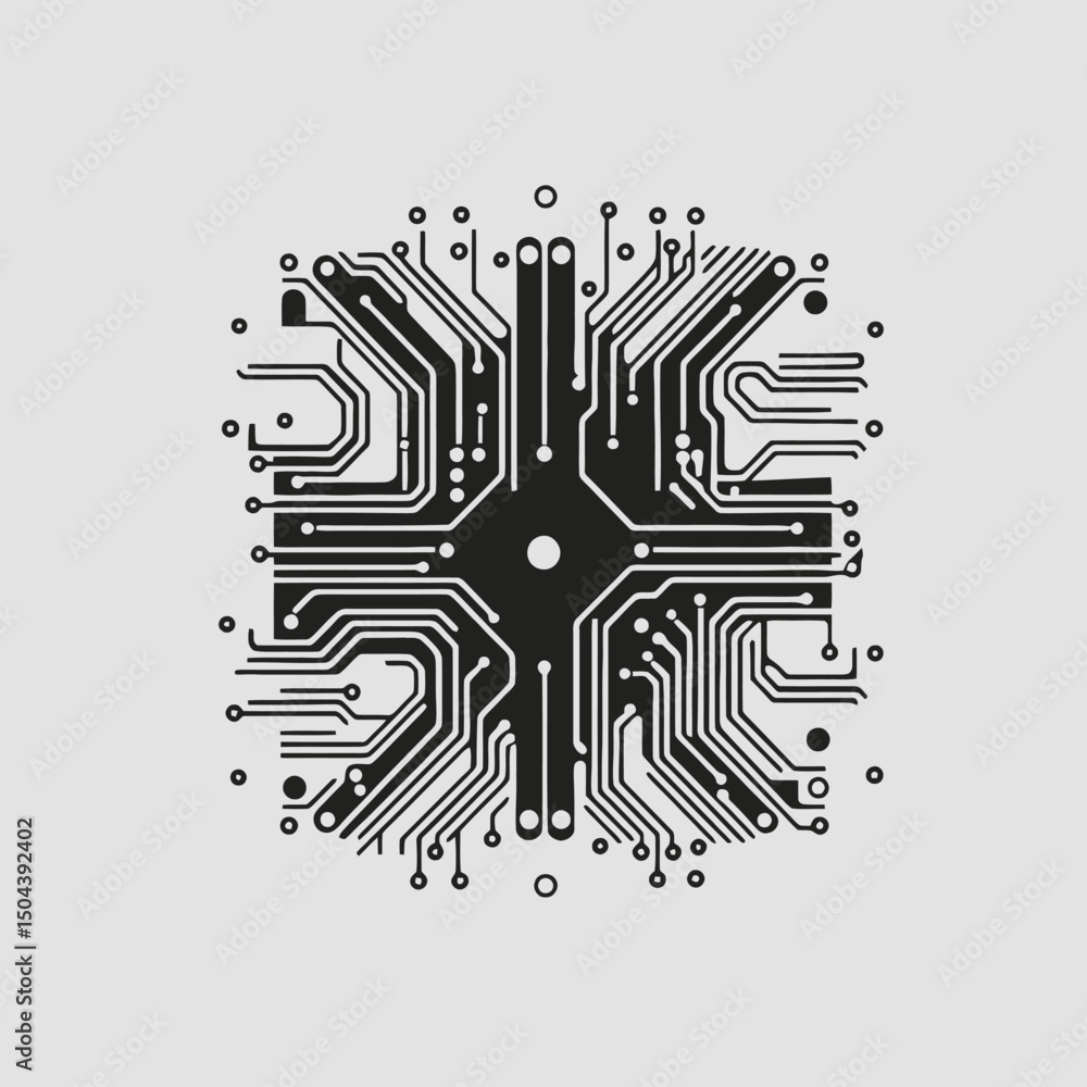 Poster circuit board technology chip motherboard electronics system engineering design computer digital net