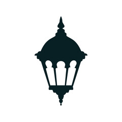 Traditional Islamic Hanging Lantern Silhouette