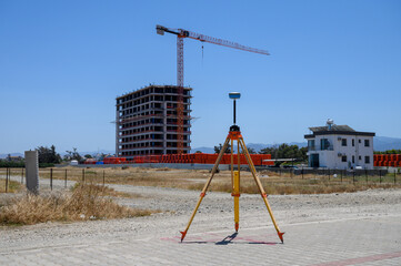 High-Tech Surveying Equipment at Cypriot Construction Site