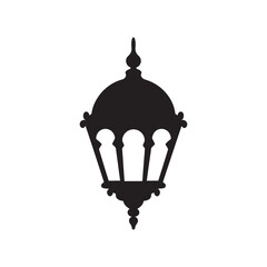 Traditional Islamic Hanging Lantern Silhouette