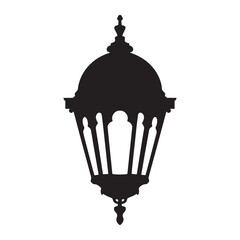 Traditional Islamic Hanging Lantern Silhouette
