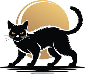 Obraz premium Mystic Cat in Silhouette