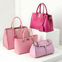 pink handbags