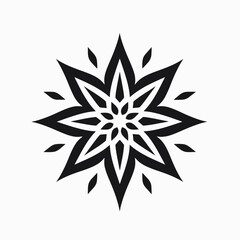 Mandala flower floral pattern decorative ornament design art vector graphic decoration element shape abstract star silhouette