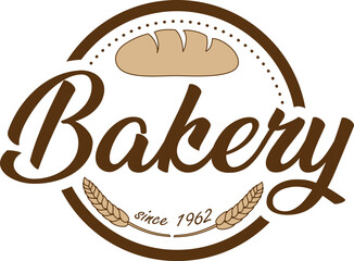 Bäckerei, Backstube, backen, Backwaren, Brot, Weizen - Icon, Logo, Emblem, Zeichen, Firmenzeichen