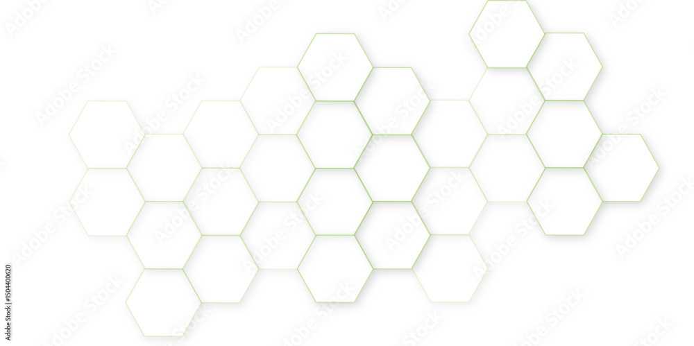 Poster abstract white hexagon concept background. seamless pattern with hexagon. hexagonal white hexagons h
