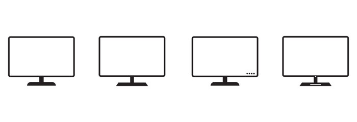 Computer Icon Vector. The computer icon. PC symbol. Flat Vector illustration eps 10