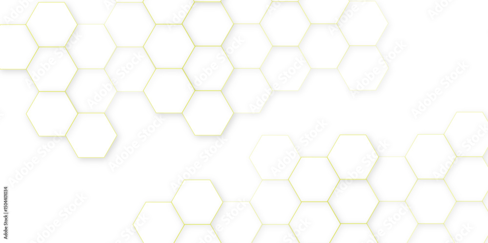 Poster abstract white hexagon concept background. seamless pattern with hexagon. hexagonal white hexagons h