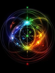 Esplosione di energia cosmica, struttura astratta a colori