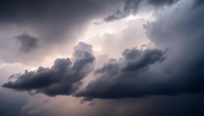 Obraz premium very dark sky with some clouds in it