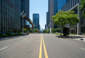 Obraz premium Financial Center Highway and Office Building, Chongqing, China