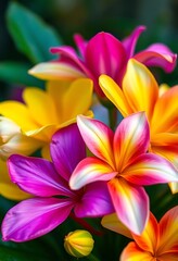 Fototapeta premium close up of a bunch of colorful flowers