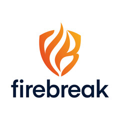 Modern Geometric Shield Fire Flame Letter B Logo Design Symbol Template