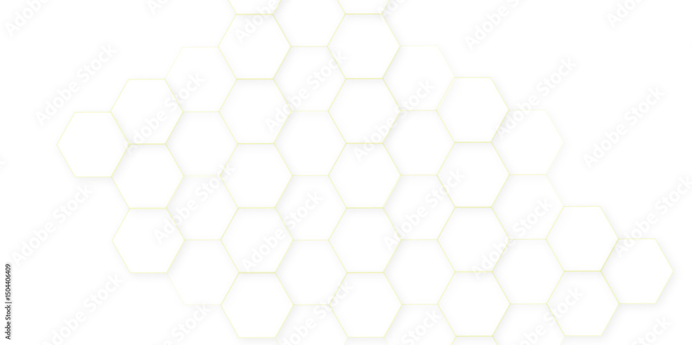 Poster abstract vector polygonal pattern. futuristic abstract honeycomb technology white 3d futuristic hone