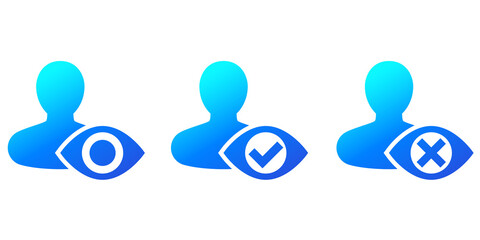 view, visibility icons on white 