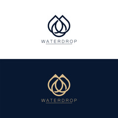 nature logo with water drop concept, eco-friendly, recycle, vector illustration design.
