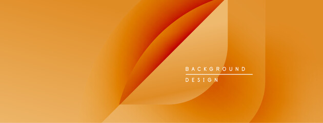 Abstract orange background. Smooth layers create dynamic visual flow. Minimalist design with text elements present. Modern aesthetic.