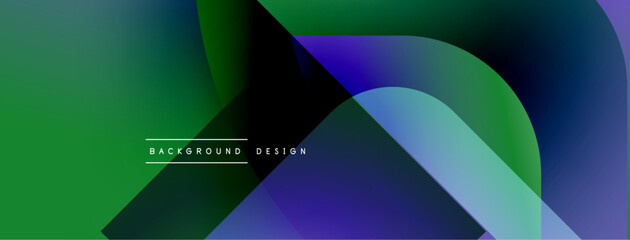 Fototapeta premium Abstract gradients overlap, creating dynamic visual effect. Green, blue, purple hues dominate composition. Text reads background design.