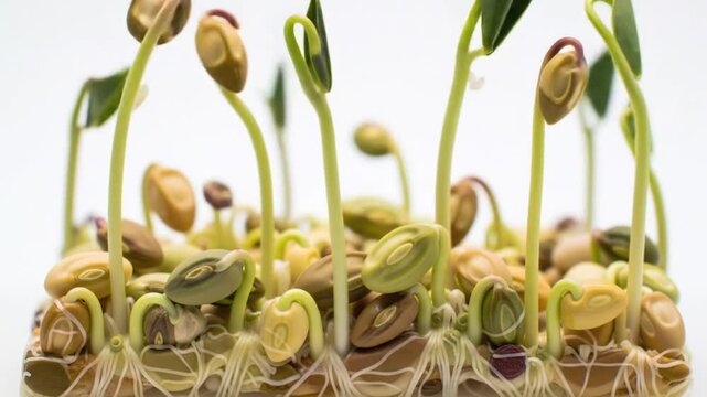 Growing Seeds Transforming Life In Sprout Display Of Germination Process