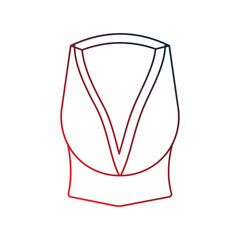 brassiere gradient outline icon with white background vector stock illustration