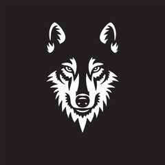 wolf head vector silhottee
