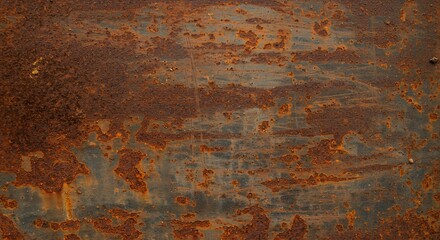 Fototapeta premium Heavily Rusted Metal Surface Texture with Scratches