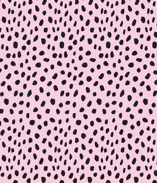 Vector Seamless dot print on Pink ground for AOP, bag,sticker print