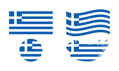Greek flag in different shapes