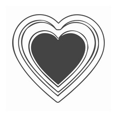 Golden heart symbol with romantic design for Valentine's Day