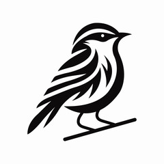 Fototapeta premium Cute Cartoon Bird silhouette Logo Vector Design