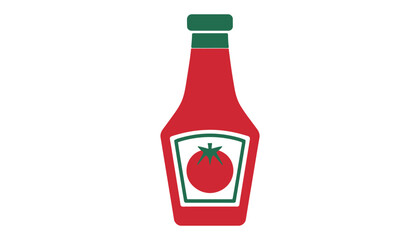 Ketchup and Mustard Bottles Vector. Flat Squeeze Bottle Icon for Condiments and Fast Food.