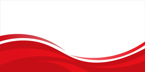 Vector red line background curve element with white space for text and message design, overlapping layers. Eps10