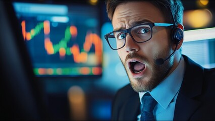 Happy Stock Trader Celebrates Market Victory