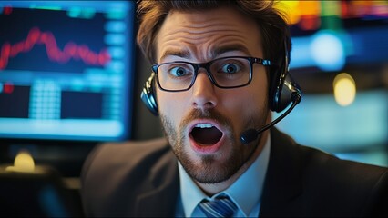 Happy Stock Trader Celebrates Market Victory