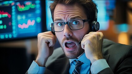 Happy Stock Trader Celebrates Market Victory