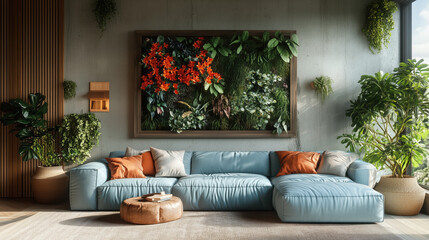 Nature-inspired interior for peaceful living