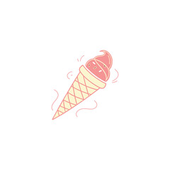 Ice cream vector illustration on white background