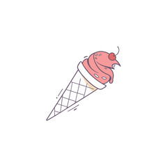 Vector illustration of an ice cream