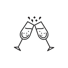 Cheers to Celebration: Clinking champagne glasses for festive moments