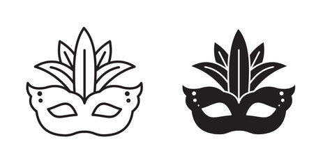 Mask for brazil carnival celebration icon