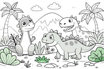 Obraz premium Cartoon animal vector set illustration of funny wild animals collection