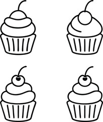 set of cupcakes