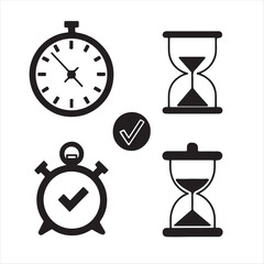 timers and clock icon set time line symbol