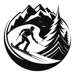 Geometric Black and White Artwork