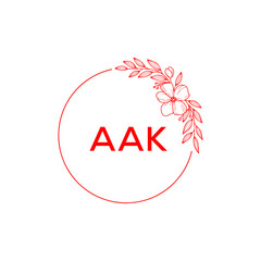 AAK Letter logo white background