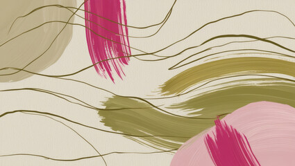 Light Textured Acrylic Background with Vivid Brush Strokes