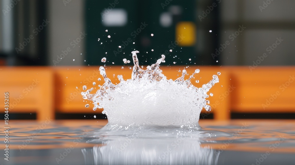 Poster high-speed camera shot of liquid splashing in a dynamic and energetic display